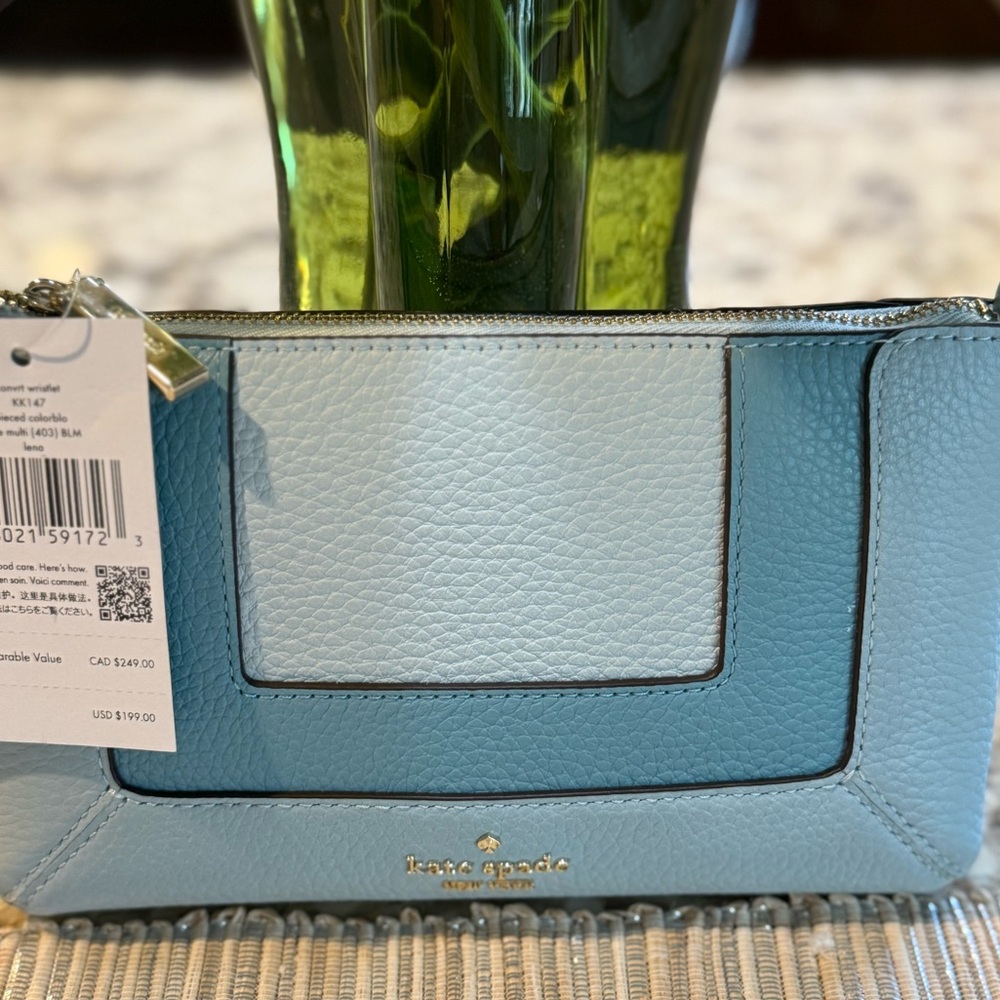 NEW kate spade new york Leather Lena Convertible Shoulder Bag In Blue Multicolor - Picture 11 of 16